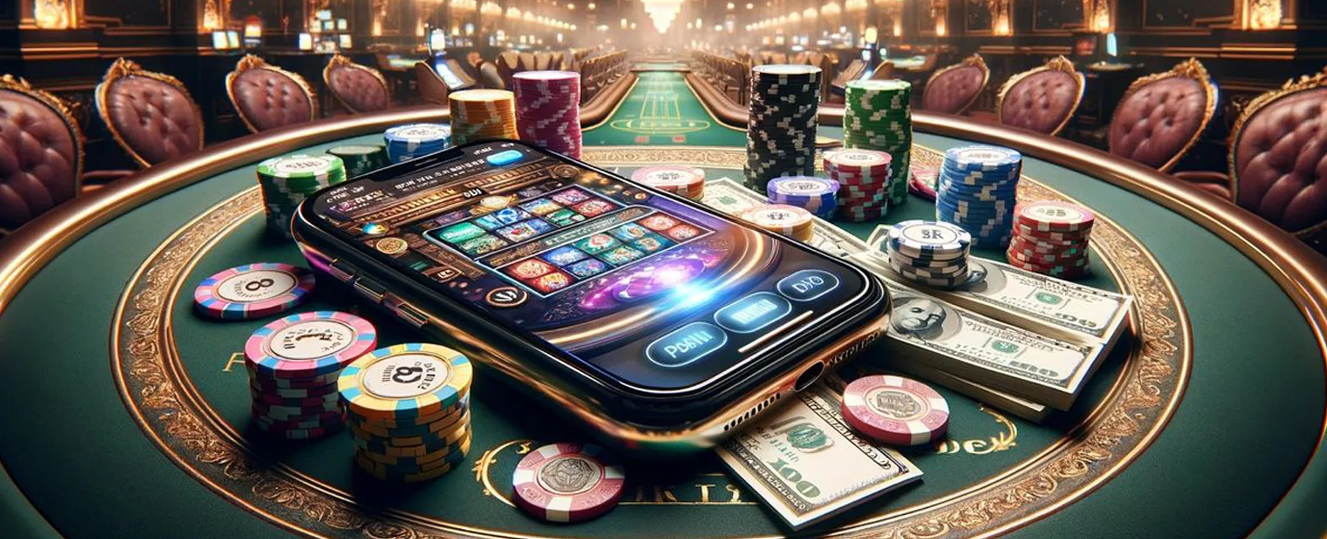 A muscular bodybuilder in a gym with a subtle overlay of casino elements, representing the blend of fitness and gaming for Kuya Kim Bodybuilding fans.